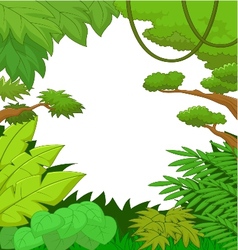 Cartoon Tropical jungle background vector image