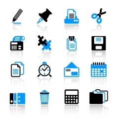 Office icons vector image