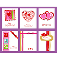 Set of valentines day cards vector image