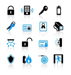 Security icons vector image