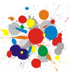 Paint splashes background vector image