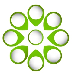 Concept of colorful circular banners with arrows vector image