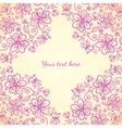Pink doodle vintage flowers background Pink doodle vintage flowers background vector image