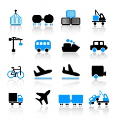 Transport icons vector image