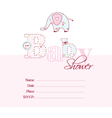 Baby shower card vector image
