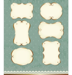Vintage calligraphic frames set vector image
