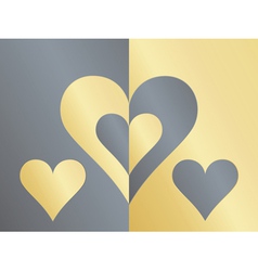 Yin yang hearts vector image