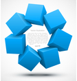 Blue cubes 3D vector image
