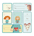 Gift tags with love on white background vector image