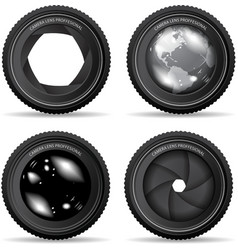 Camera lense vector image