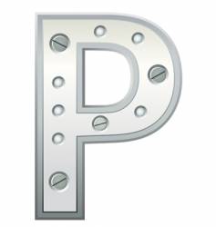 Letter p vector image