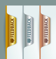 Metallic bookmarks vector image