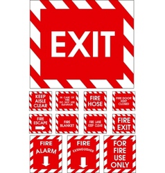 Red signs vector image