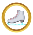 Ice skate boot icon Ice skate boot icon vector image