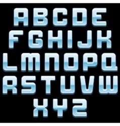 Shiny Glass Font Image vector image