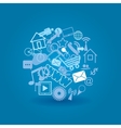 Cloud media vector image