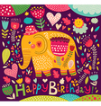 Elephant pattern vector image