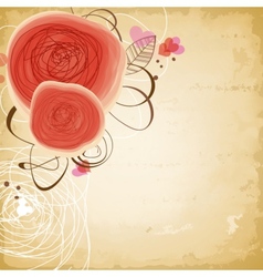 Vintage floral background vector image
