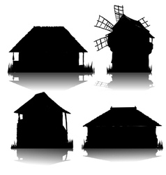 Ecological country houses vector image