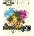 Tropical music disco flyer vector image
