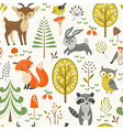 Cute forest pattern Cute forest pattern vector image