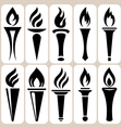 Torch set vector image