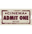 Movie ticket vector image
