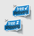 Free delivery free shipping vector image