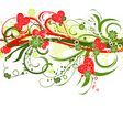 Valentines floral grunge background vector vector image