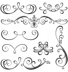 Calligraphic elements vector image
