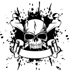 Skull and crossed bones vector image