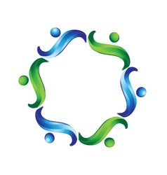 Team non profit logo vector image