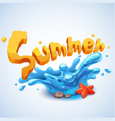 Summer splash Summer splash vector image