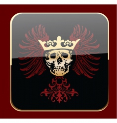 Crowned skull vector image