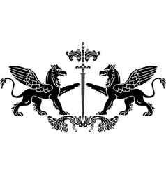 Griffin sword vector image