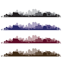 Cityscape wide set vector image