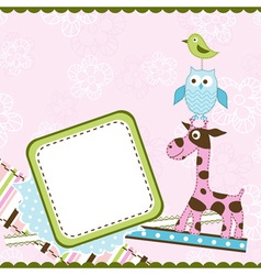 Template greeting card vector image