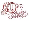 Wine barrels vector image