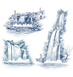 Water fall vector image