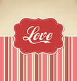 Retro love vector image
