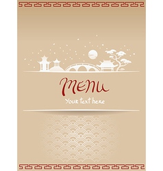 Template Design of Asian Menu vector image