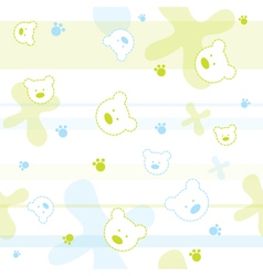 Cute Bears Children Wallpaper vector image