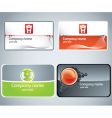 Set of business cards vector image