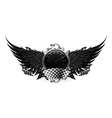 Wings Black Racing emblem vector image