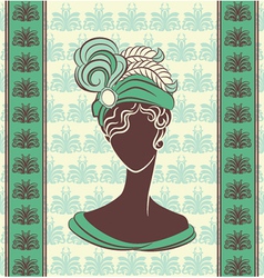 Vintage fashion model vector image