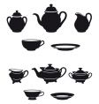 Tea sets vector image