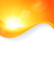 Sun background with wavy pattern vector image