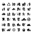Big garbage icons set vector image