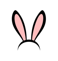 Rabbit ears head accessories Rabbit ears head accessories vector image