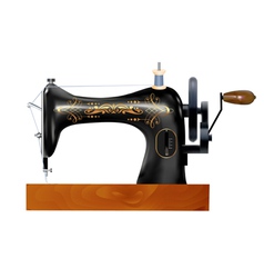 Old sewing machine vector image
